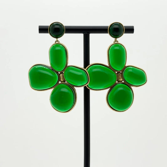 Vintage Art Deco Clover Earrings