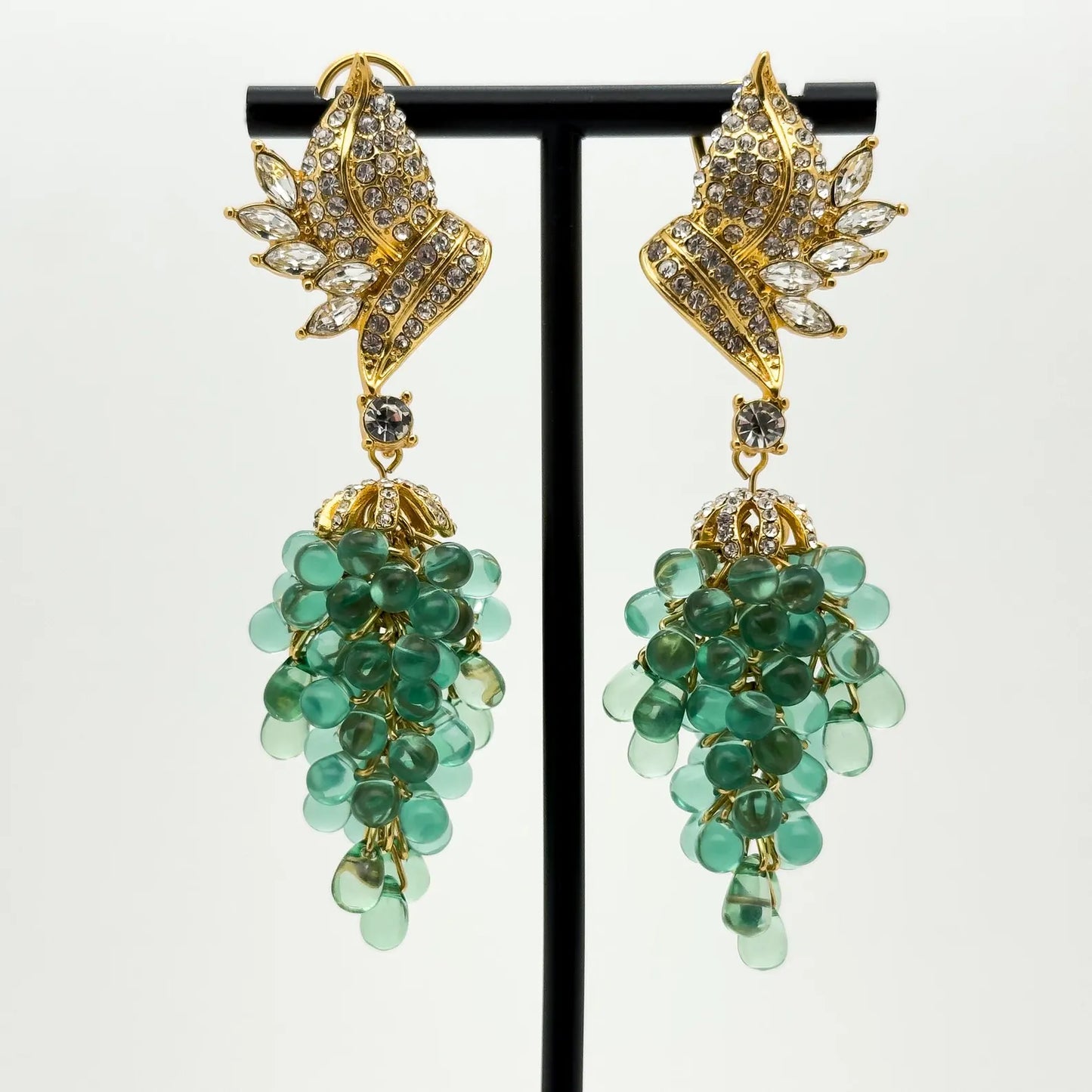 Vintage Art Deco Grape Earrings