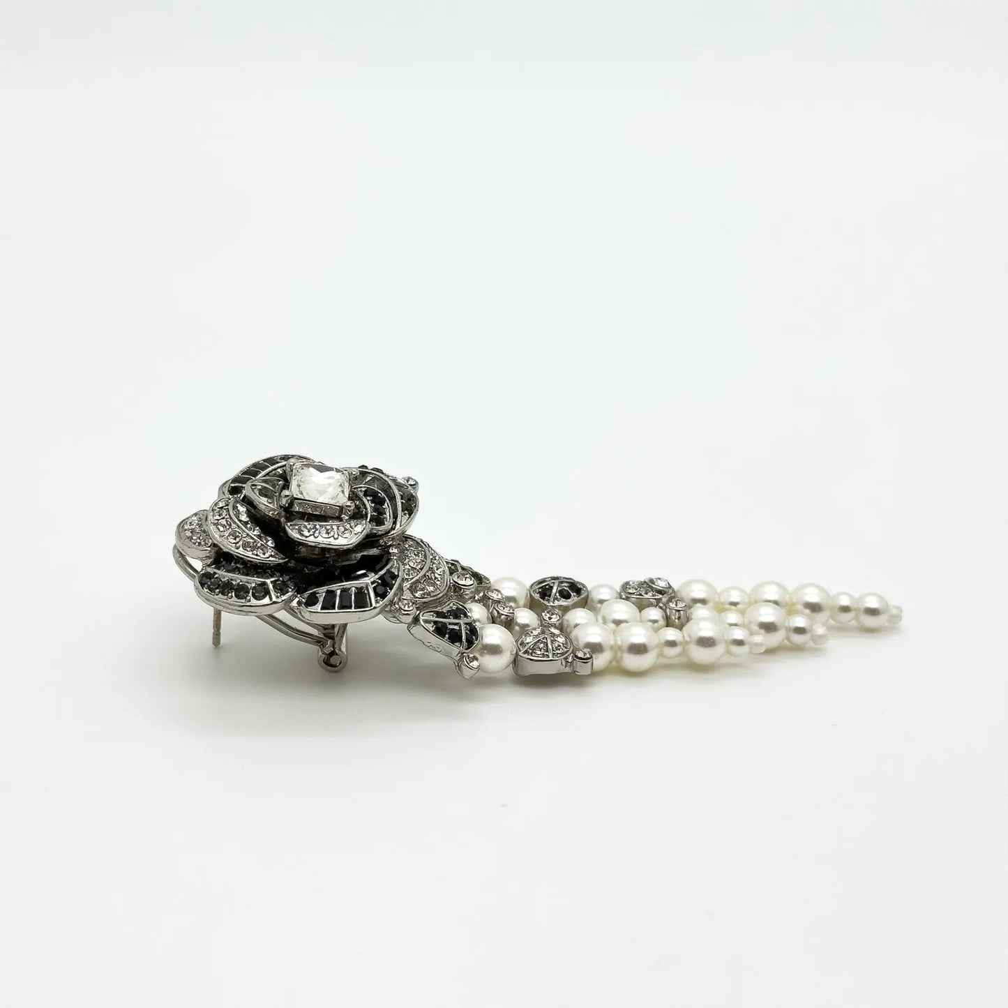 Vintage Art Deco Rose Tassel Earrings