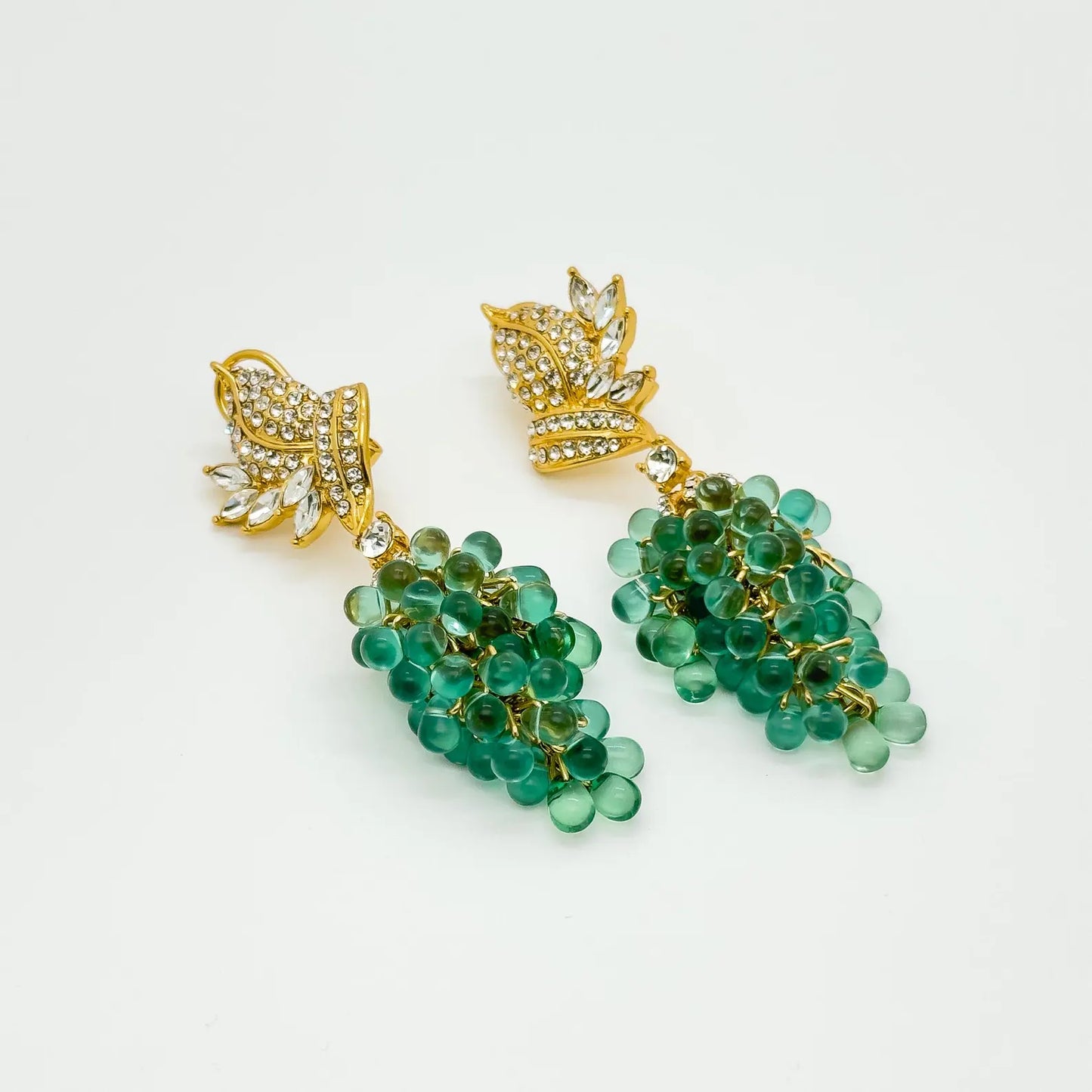 Vintage Art Deco Grape Earrings