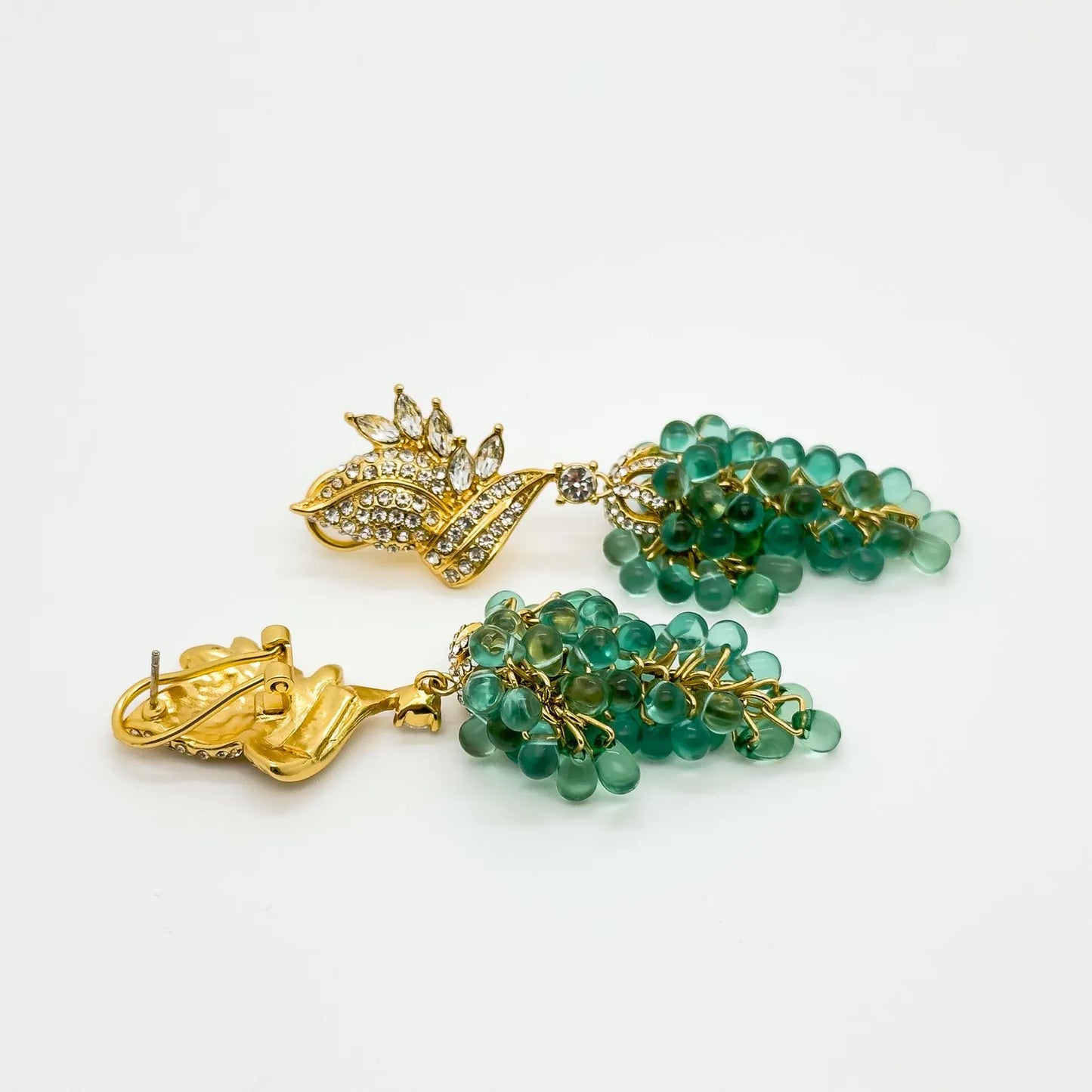 Vintage Art Deco Grape Earrings