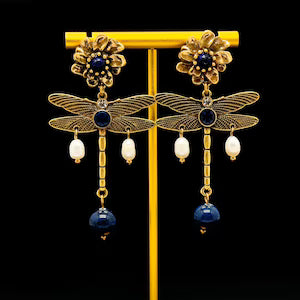 Vintage Ethnic-Style 3D Dragonfly Earrings