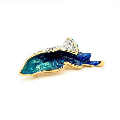 Elegant French Vintage High Heel Shoe Brooch - Art Deco Crystal Pin