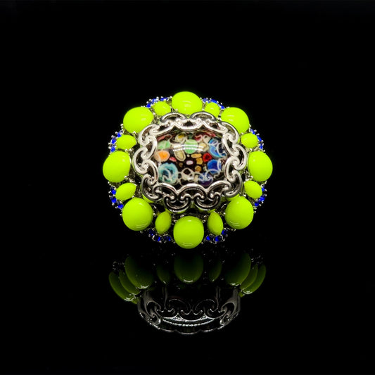 Vintage Art Deco Green Enamel Resin Brooch Elegant Gift Pin