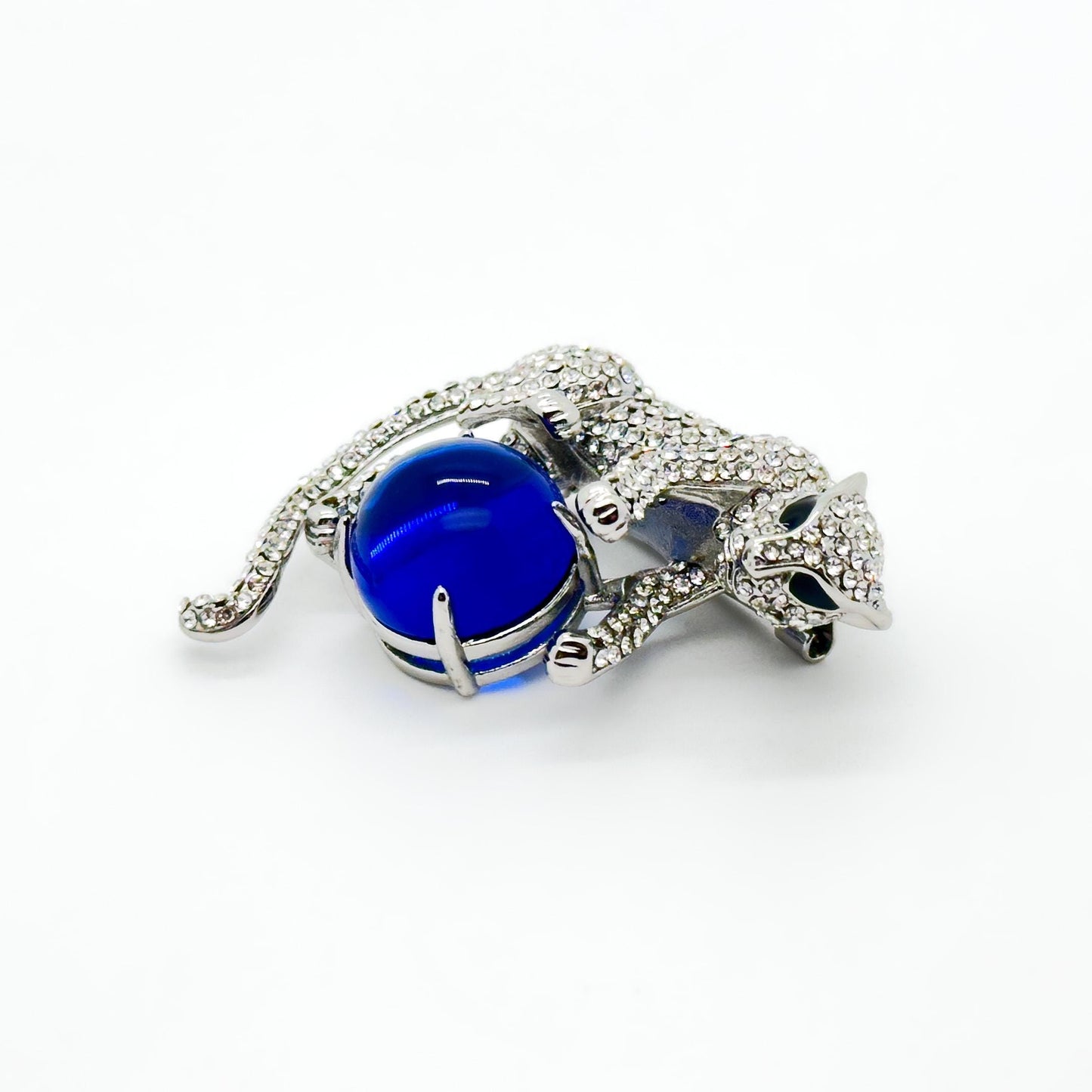 Luxury Leopard Brooch Rhinestone Crystal Animal Pin for Women