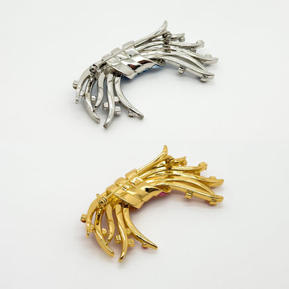 French Luxury Gradient Glass Brooch with Zircon Accents