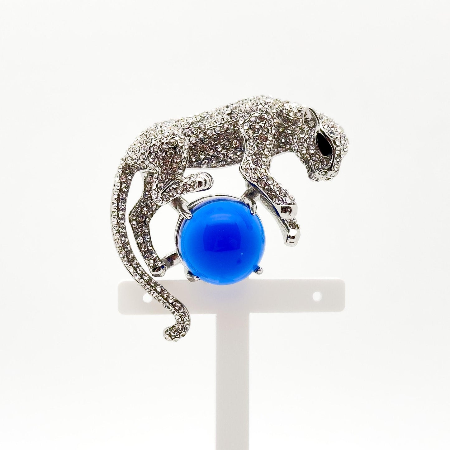 Luxury Leopard Brooch Rhinestone Crystal Animal Pin for Women