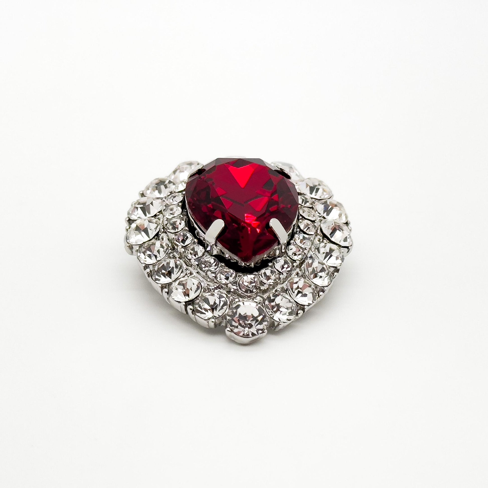 Zircon Teardrop Crystal Brooch for Women, Art Deco Coat Pin