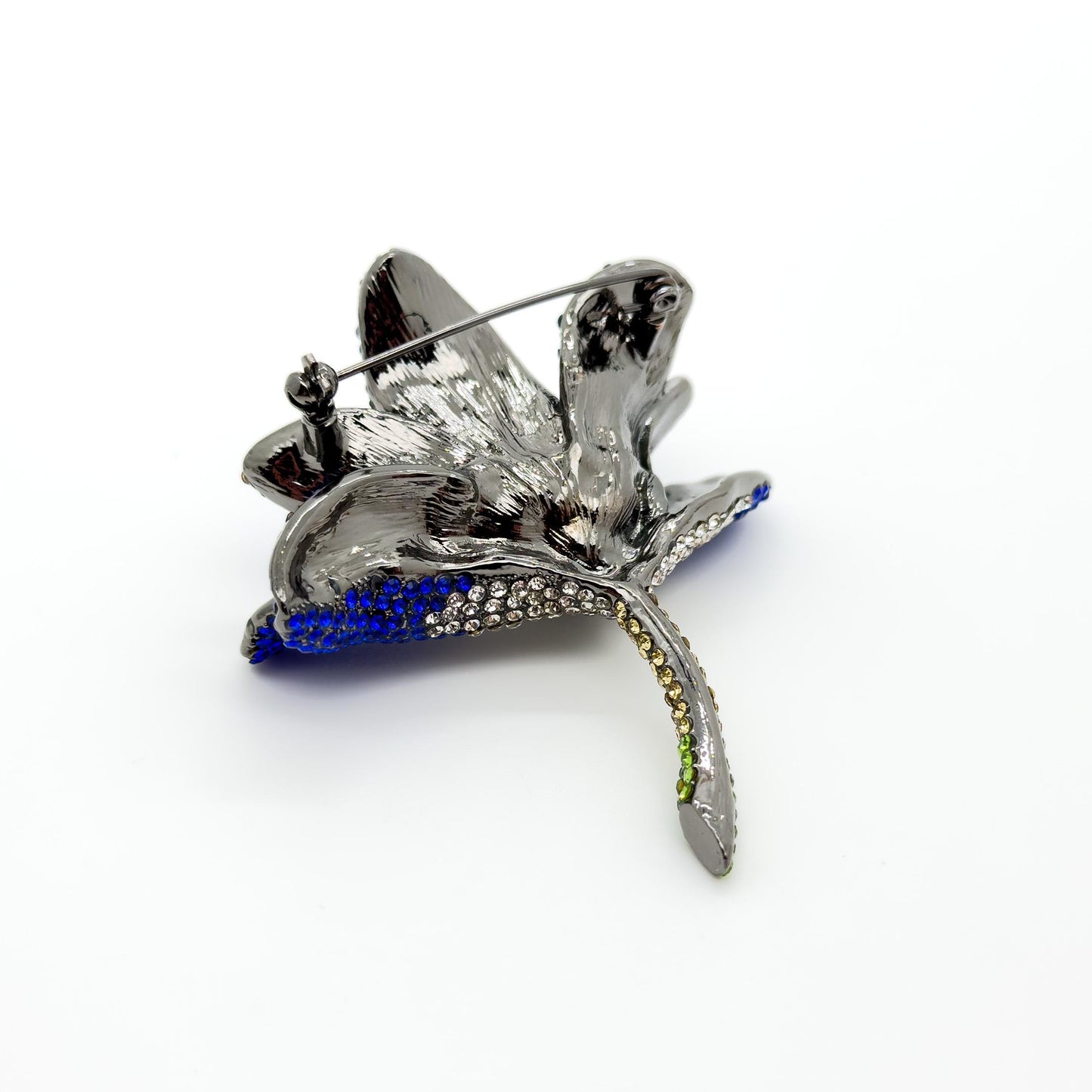 French Luxury 3D Flower Brooch with Zircon Accents