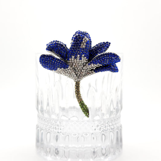 French Luxury 3D Flower Brooch with Zircon Accents
