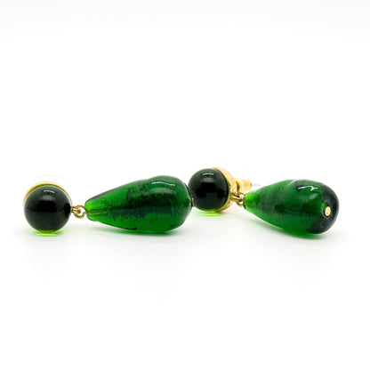 French Vintage Pink Flower Necklace and Earrings Gift Set