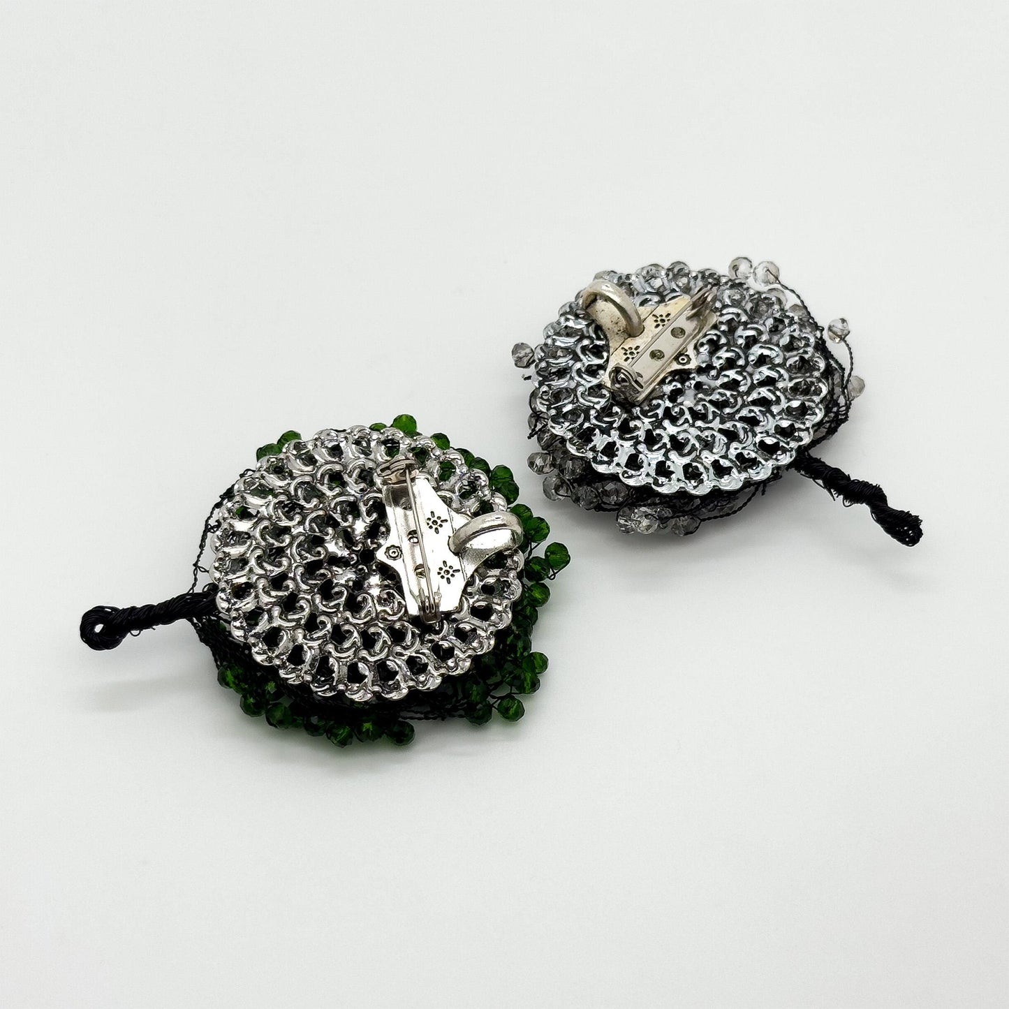 Vintage Handmade Tree Brooch Copper Bead Embellished Pastoral Brooch