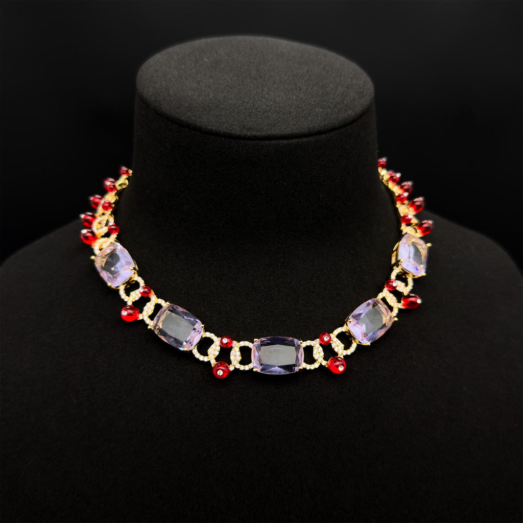 French Vintage Art Deco Necklace and Earrings Bridal Jewellery Set