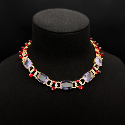 French Vintage Art Deco Necklace and Earrings Bridal Jewellery Set