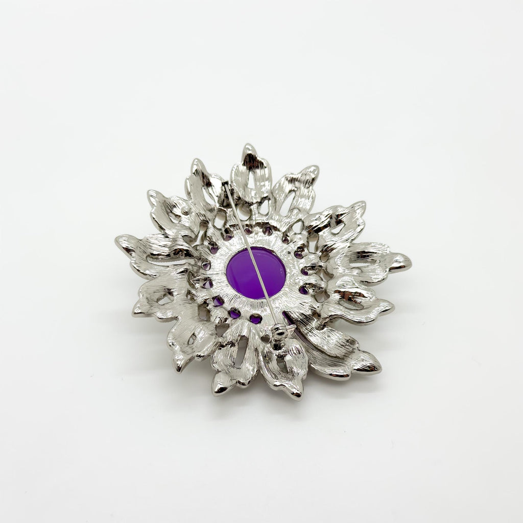 French Vintage Sunflower Brooch and Earrings Jewellery Gift Set