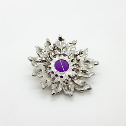 French Vintage Sunflower Brooch and Earrings Jewellery Gift Set