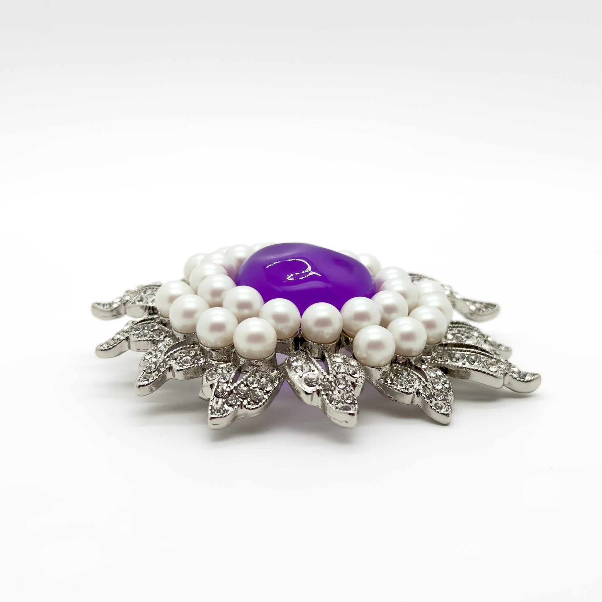 French Vintage Sunflower Brooch and Earrings Jewellery Gift Set