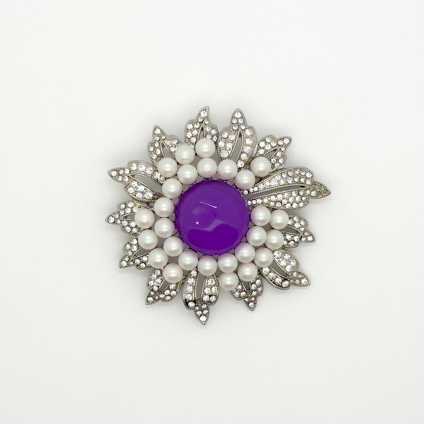 French Vintage Sunflower Brooch and Earrings Jewellery Gift Set