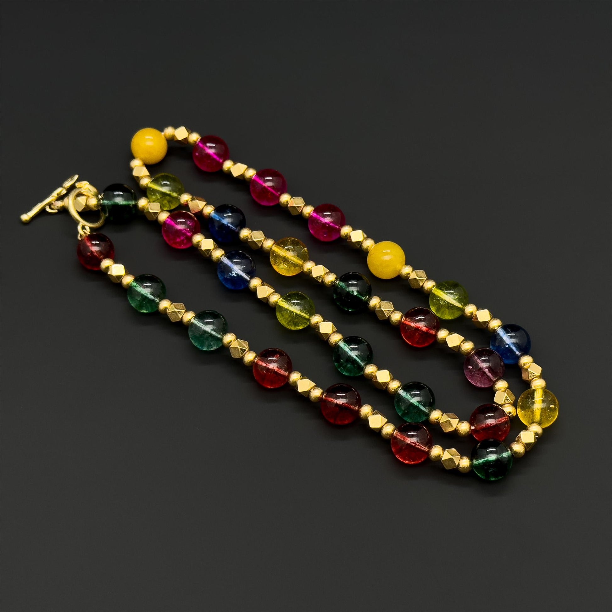 Vintage Colourful Glass Beaded Ethnic Boho Necklace 58cm Length