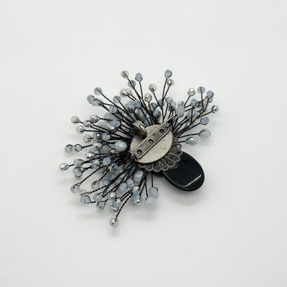 Vintage Crystal Handmade Bouquet Brooch, Floral Statement Pin Gift