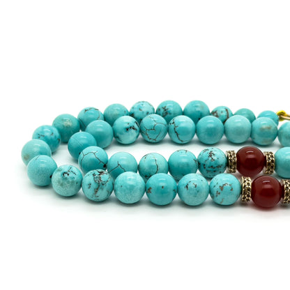 Vintage Art Deco Turquoise Portrait Pendant Necklace Handmade Copper