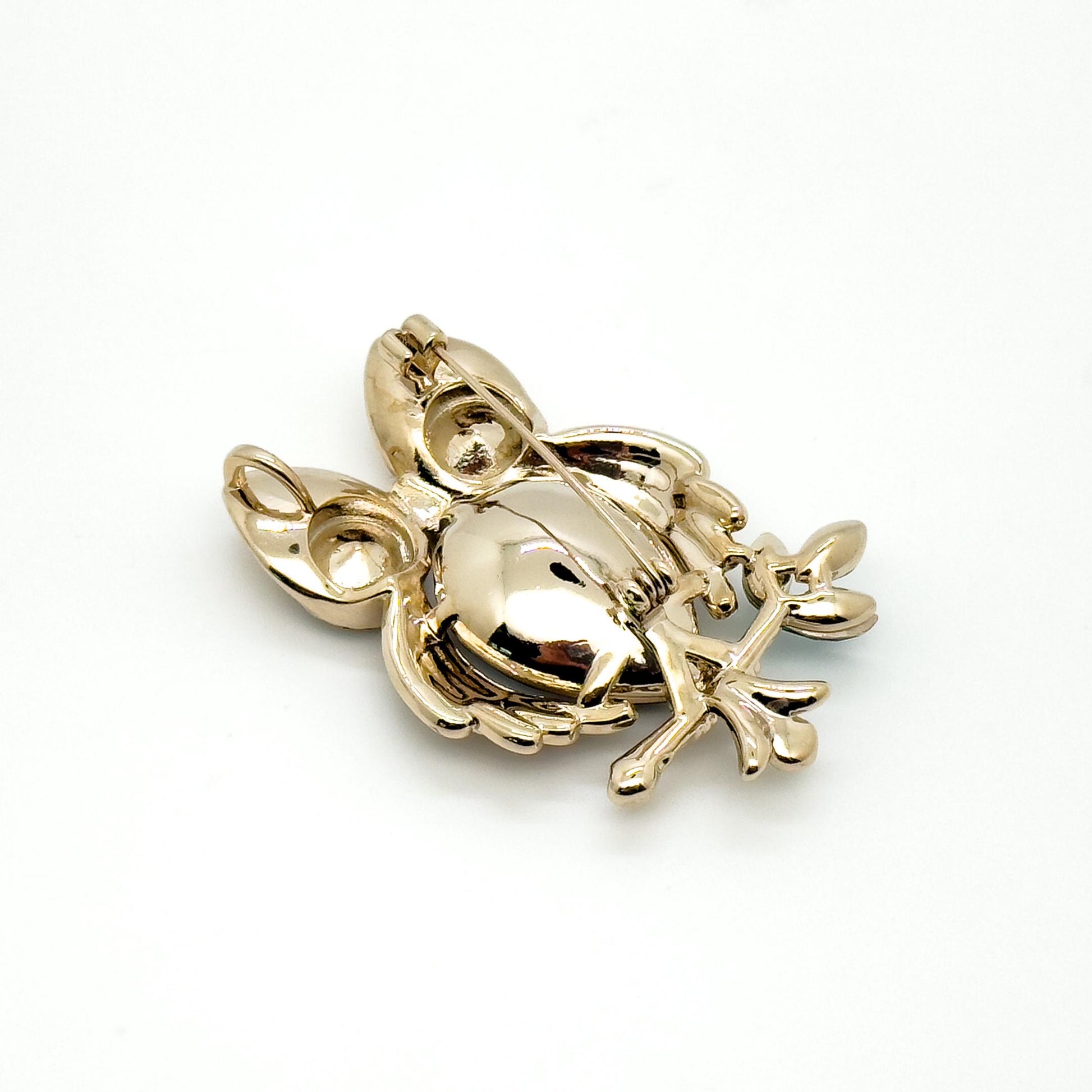 Vintage Crystal Owl Brooch Palace Style Dual-Purpose Pendant Brooch