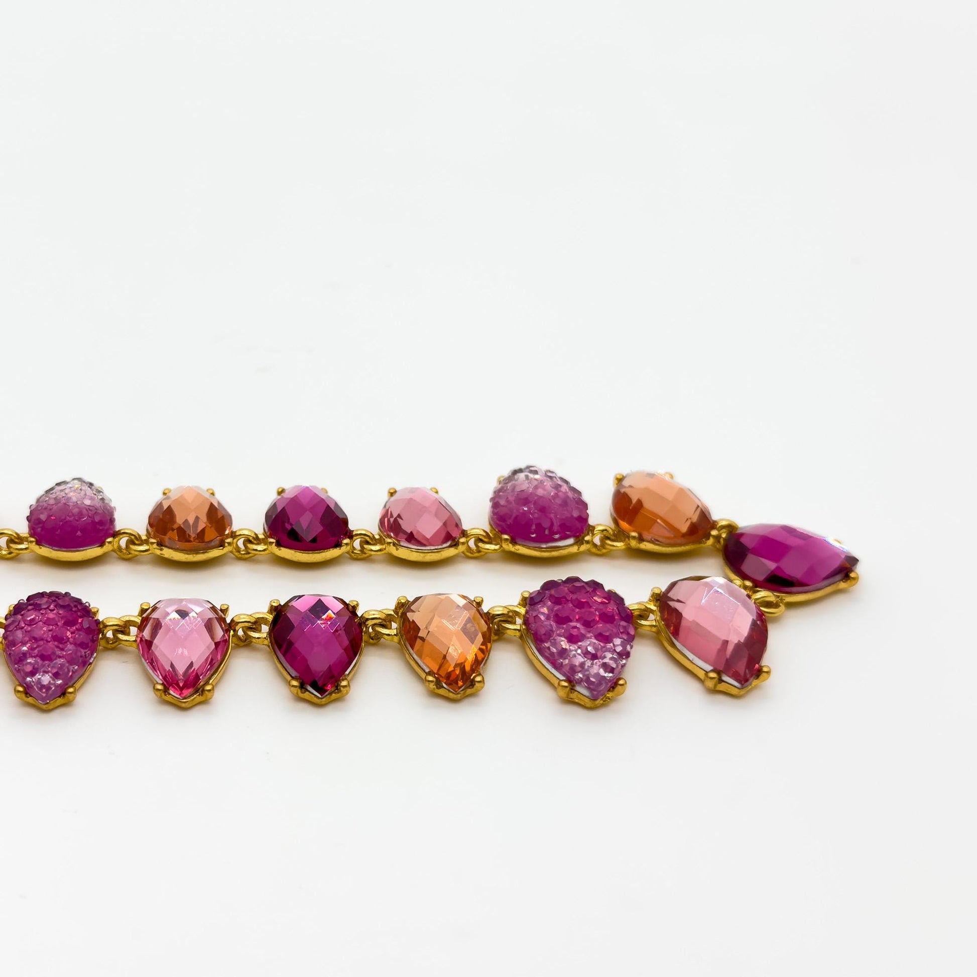 Art Deco Amethyst Crystal Beaded Statement Necklace with Gift Box