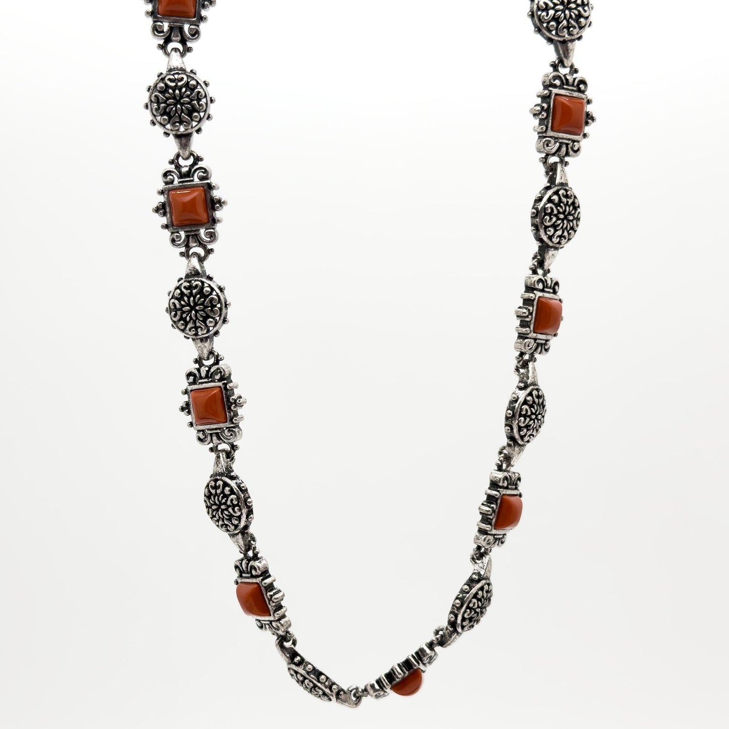 Vintage Art Deco Beaded Gemstone Necklace and Bracelet Set