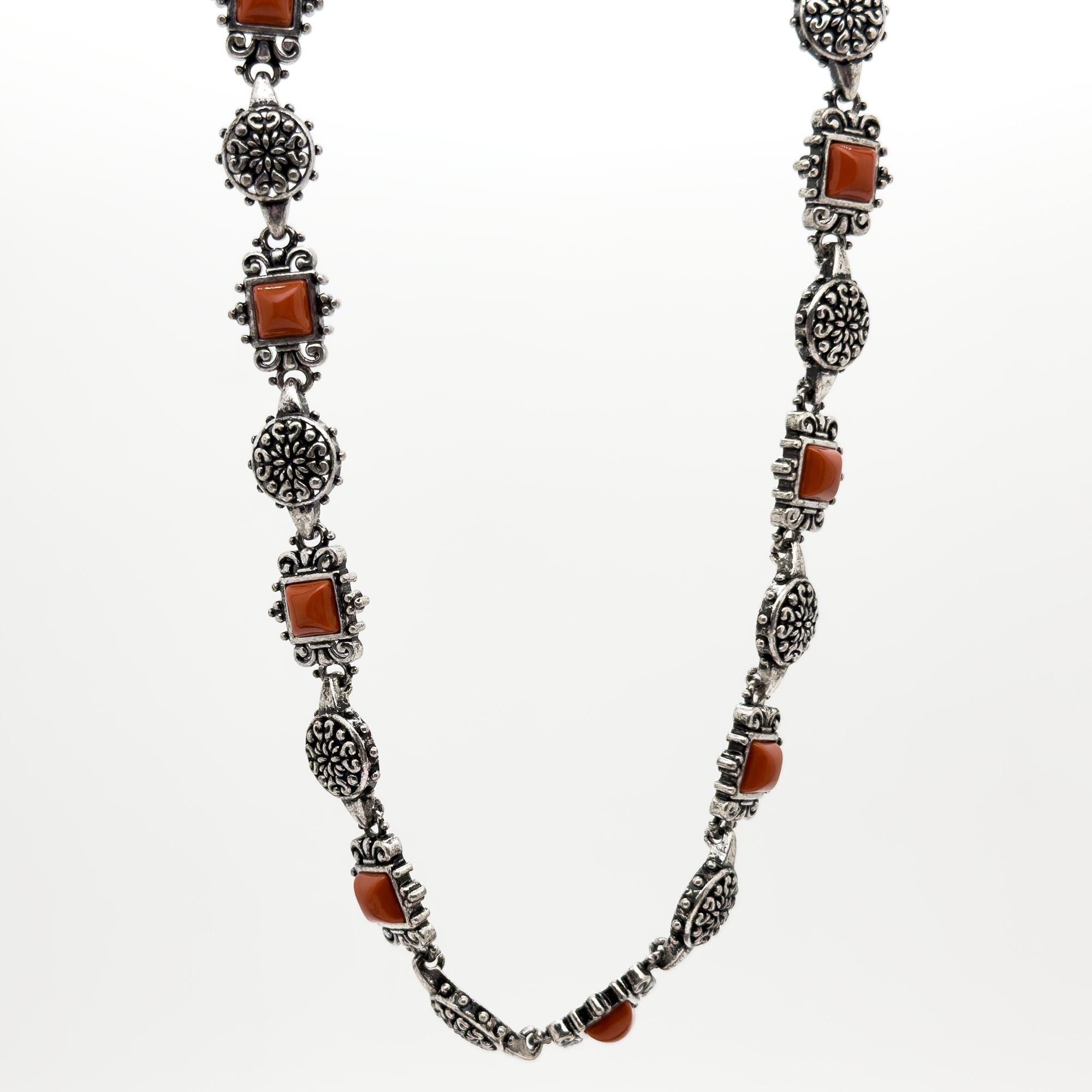 Vintage Art Deco Beaded Gemstone Necklace and Bracelet Set