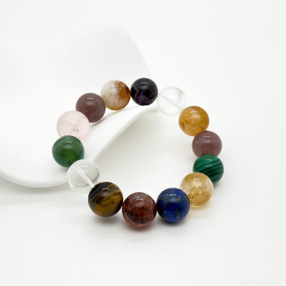 Art Deco Crystal and Gemstone Necklace & Bracelet Set, Beaded