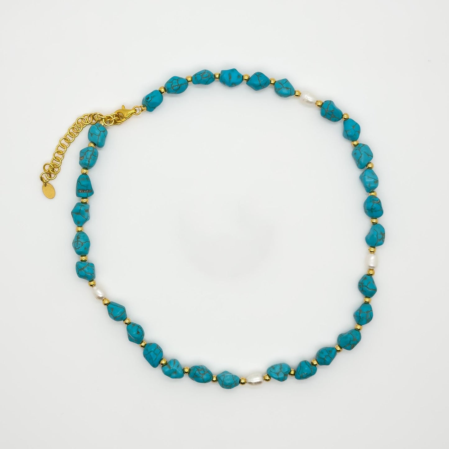 Art Deco Turquoise Beaded Necklace Vintage Deco Statement Ethnic