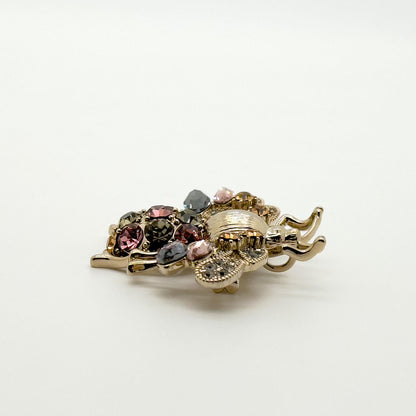 Vintage Bee Brooch Copper Zircon Retro Pendant Dual-Purpose Accessory