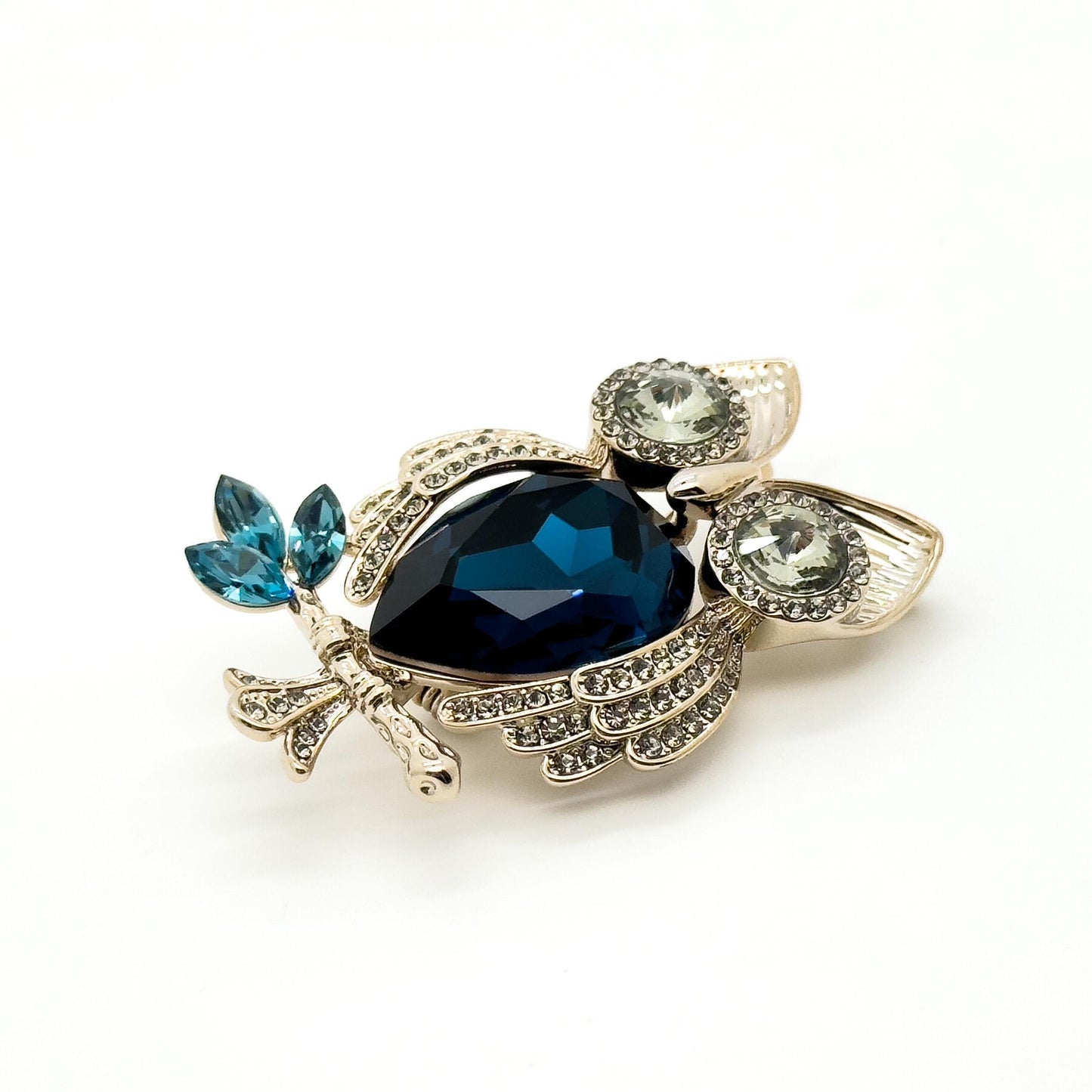 Vintage Crystal Owl Brooch Palace Style Dual-Purpose Pendant Brooch