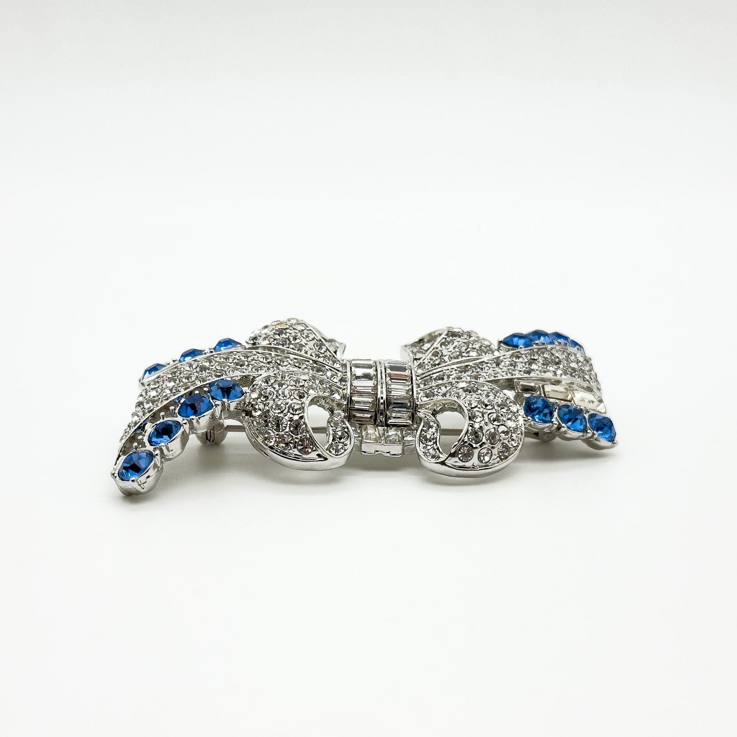 Vintage French Rhinestone Bow Brooch – Copper Glass Gift