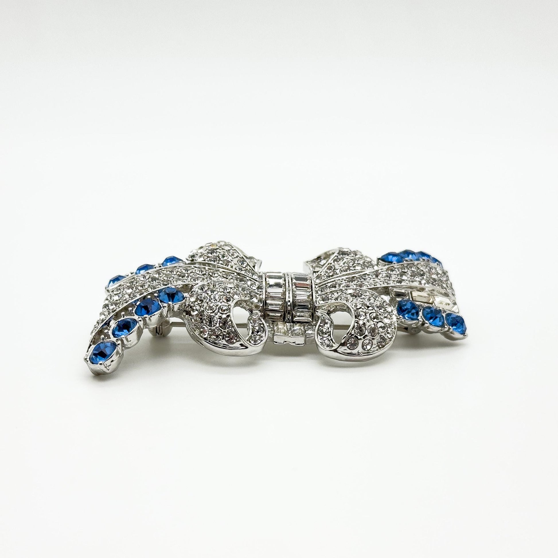 Vintage French Rhinestone Bow Brooch – Copper Glass Gift