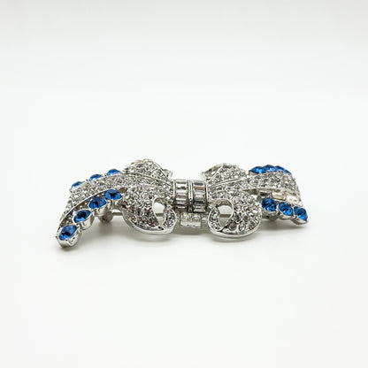Vintage French Rhinestone Bow Brooch – Copper Glass Gift