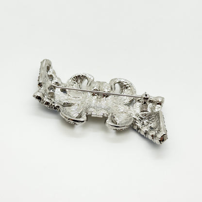 Vintage French Rhinestone Bow Brooch – Copper Glass Gift