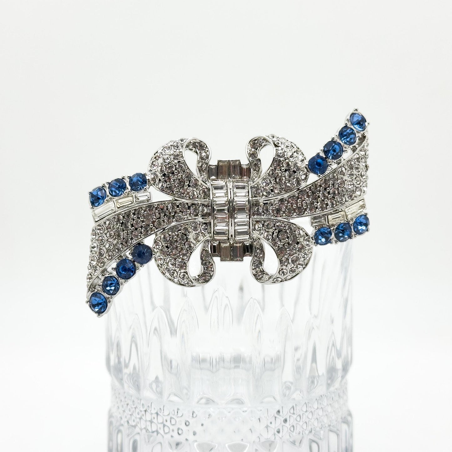 Vintage French Rhinestone Bow Brooch – Copper Glass Gift