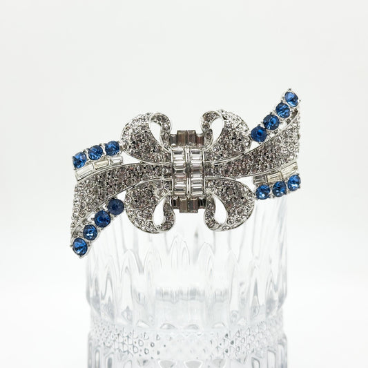 Vintage French Rhinestone Bow Brooch – Copper Glass Gift