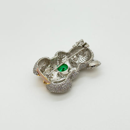 Crystal Koala Brooch Pin with Zircon Rhinestones Gift Box