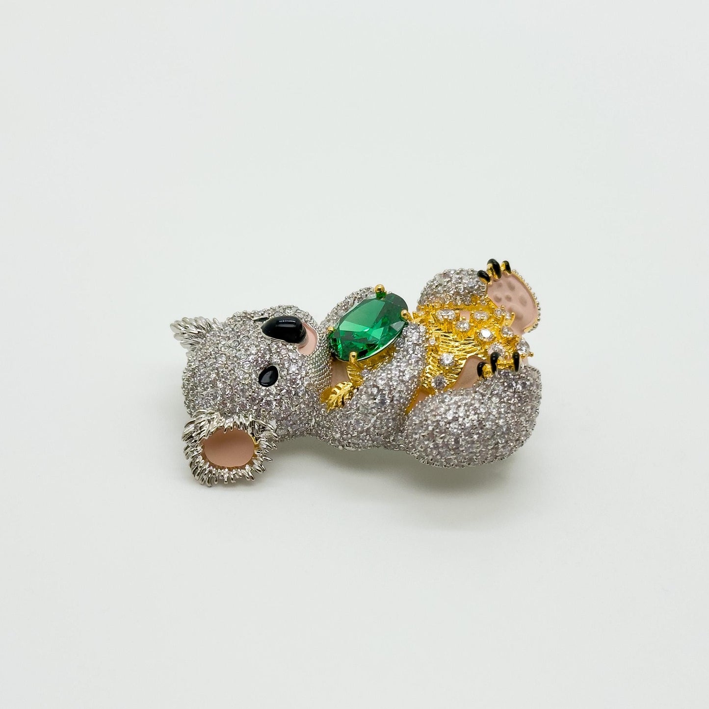 Crystal Koala Brooch Pin with Zircon Rhinestones Gift Box