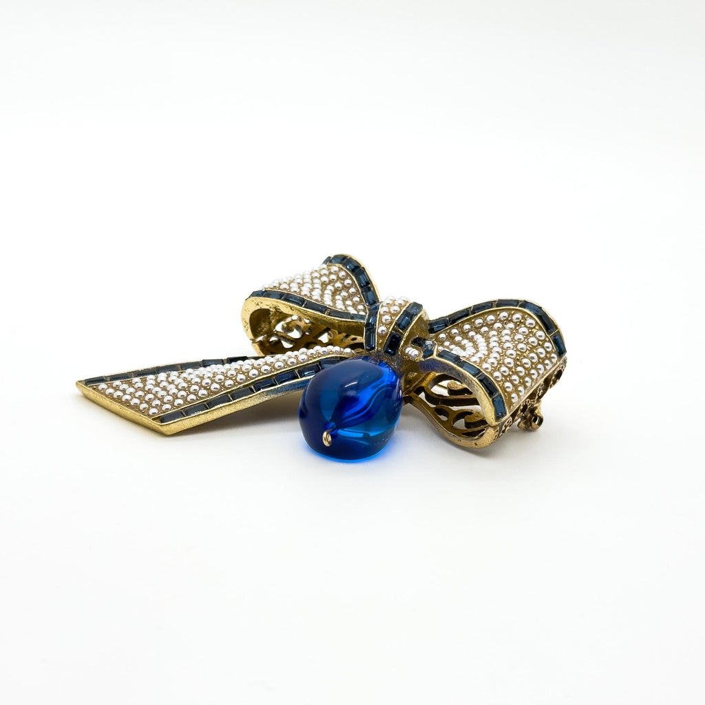 "Perséphone" | Art Deco Geometric Symmetry Faceted Crystal Brooch