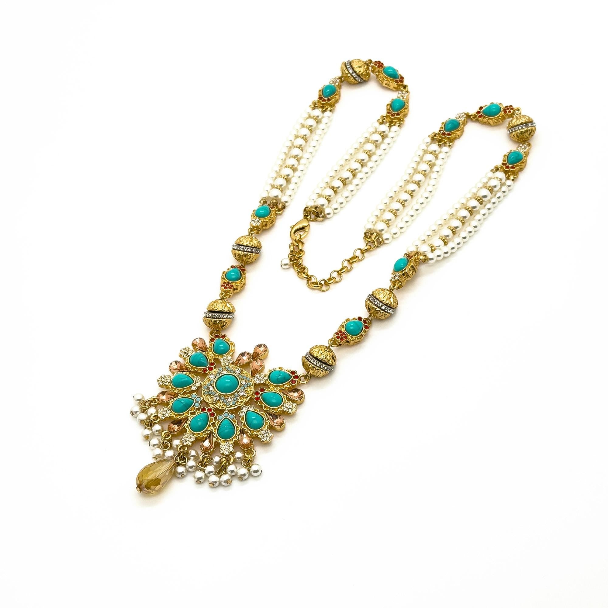 Art Deco Royal Court Necklace & Earrings Set