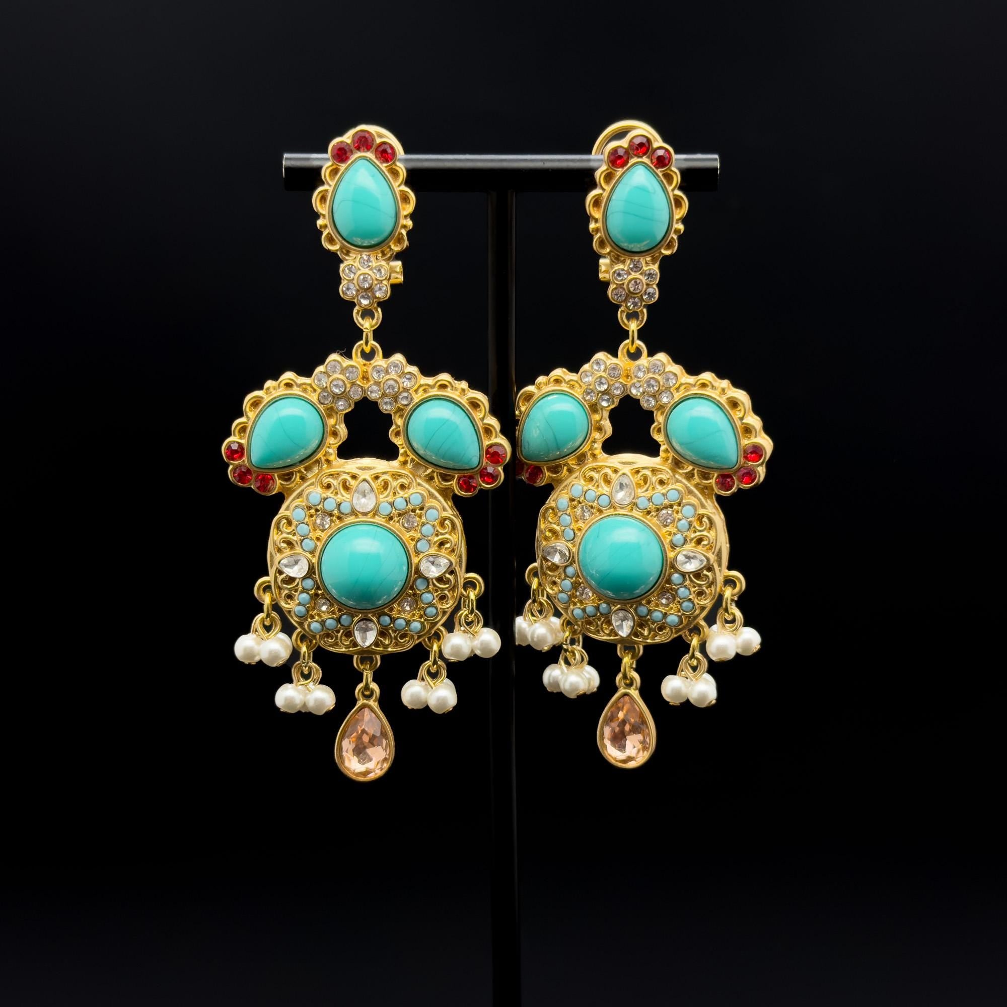 Art Deco Royal Court Necklace & Earrings Set