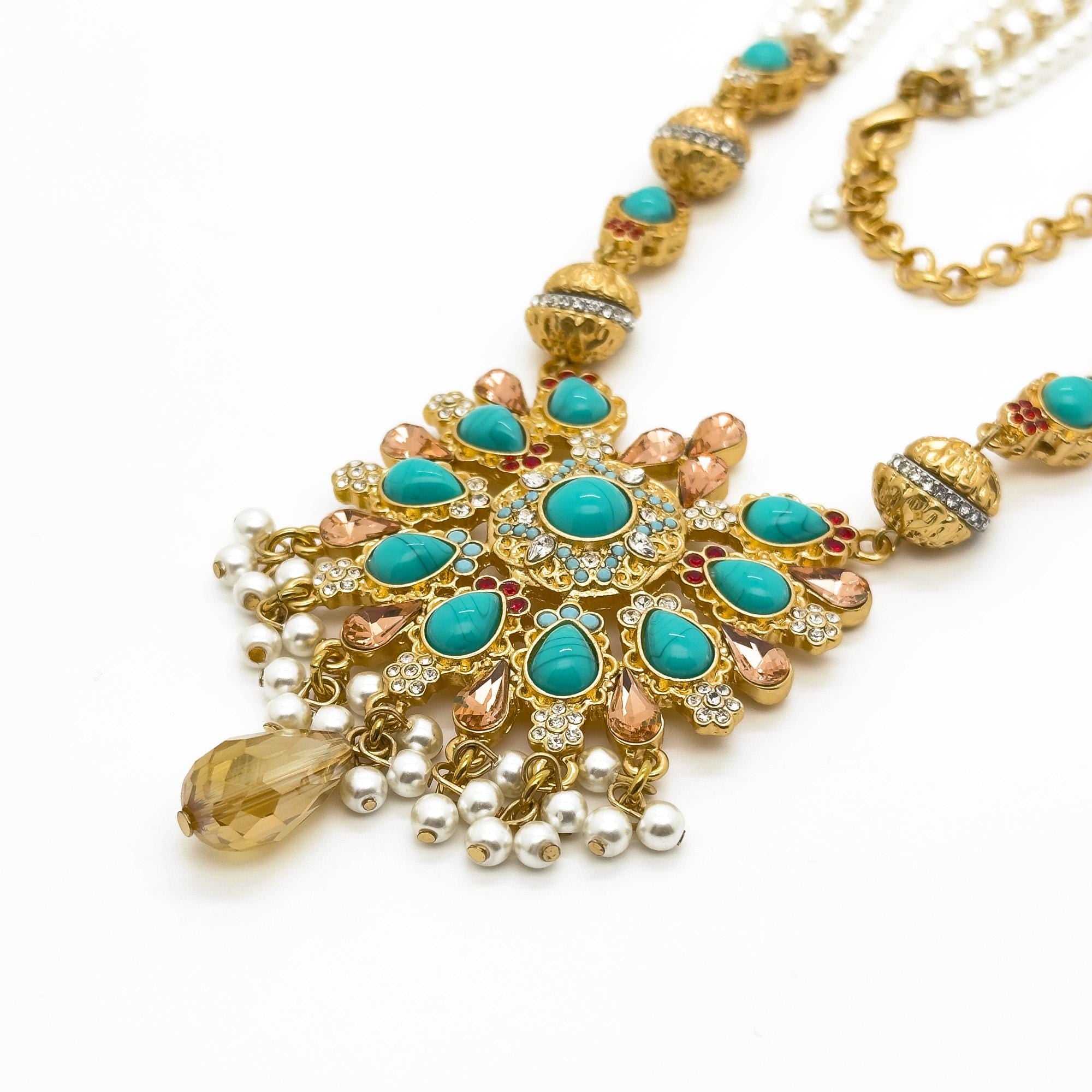 Art Deco Royal Court Necklace & Earrings Set