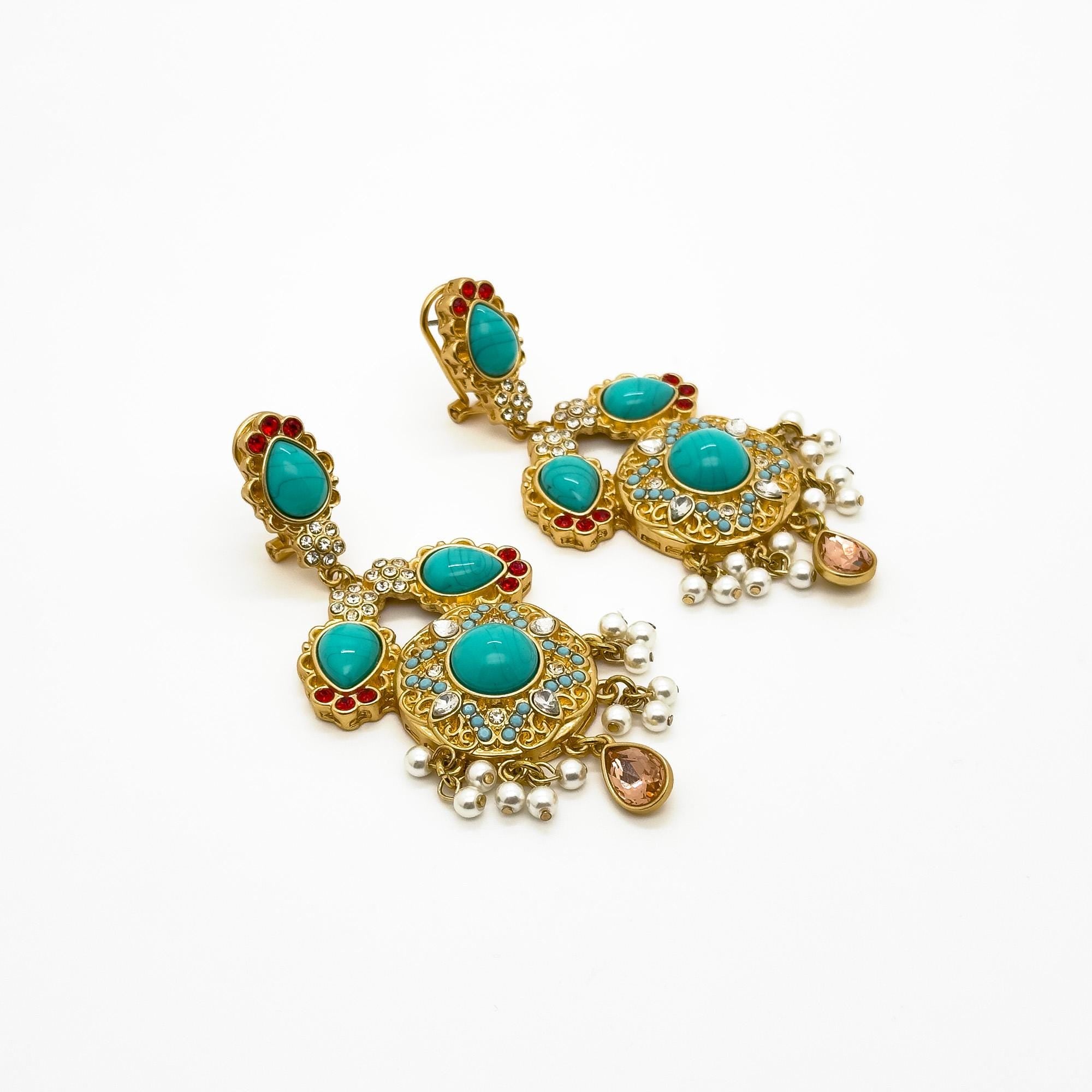 Art Deco Royal Court Necklace & Earrings Set