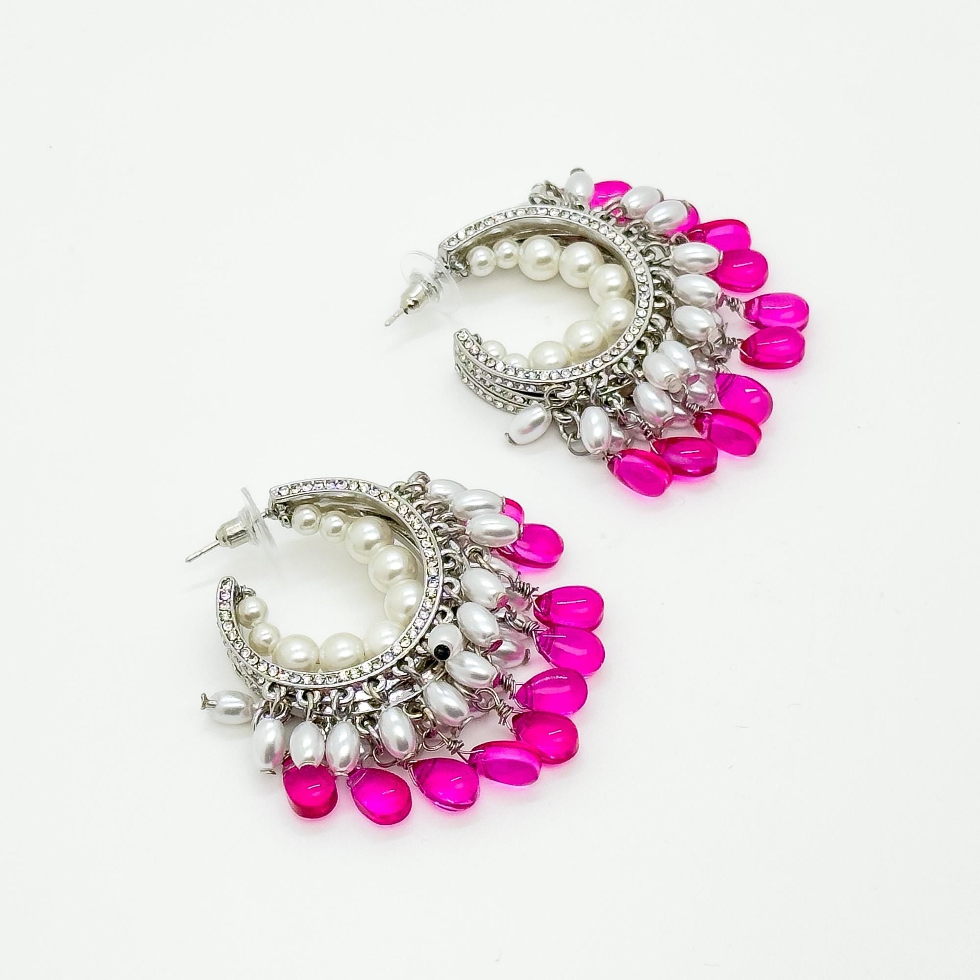 "Renaissance II Dangle & Drop Earring | Art Deco Geometric Symmetry Pearl Earring