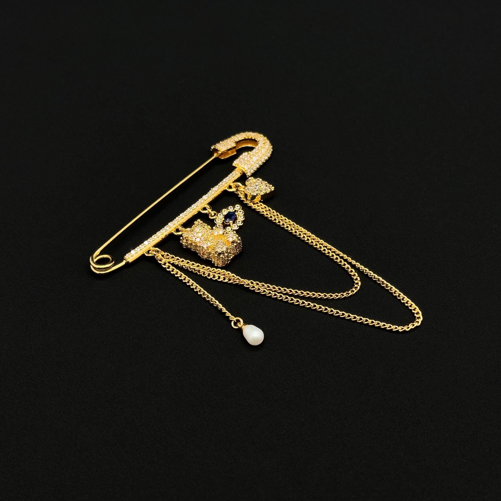 "Génie" | Art Deco Geometric Symmetry Crystal Brooch