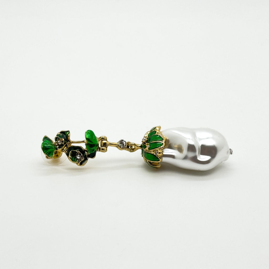 "Opulence II Dangle & Drop Earring | Baroque/Renaissance Irregular Pearls Opulent Pearl Earring