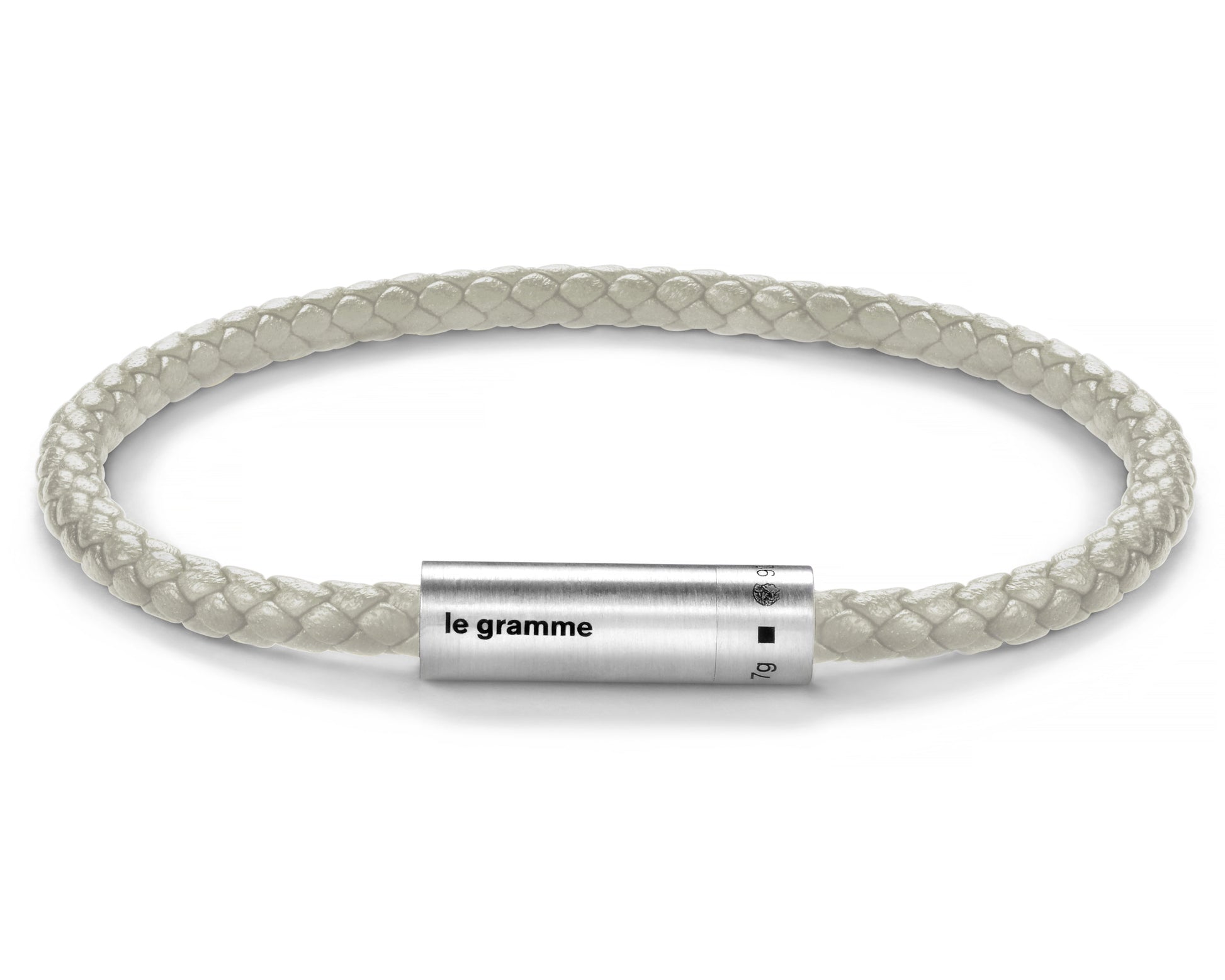 beige leather cable bracelet le 7g